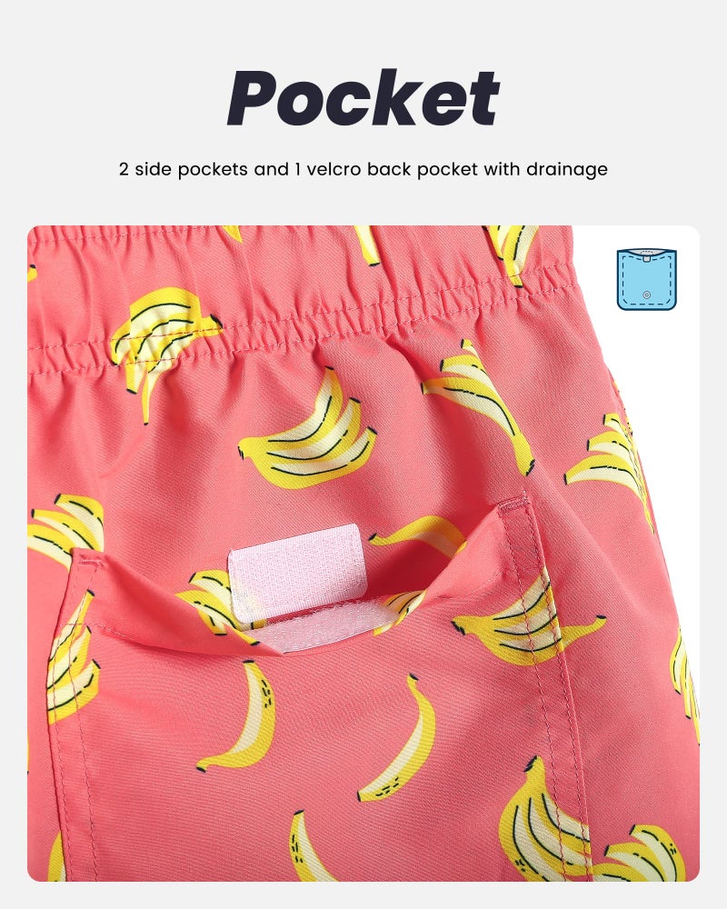 maamgic Mens Swim Trunks Quick Dry Swim Shorts with Mesh Lining Funny Swimwear Bathing Suits 7inch Banana Medium - Image 4